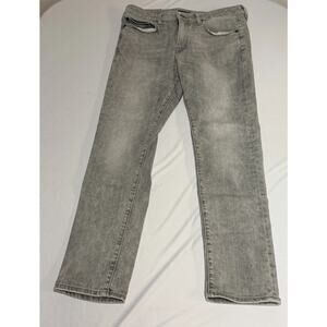 EXPRESS Slim Fit Grey Wash Jeans Men’s Size 33x32 Denim Pants Stretch Casual